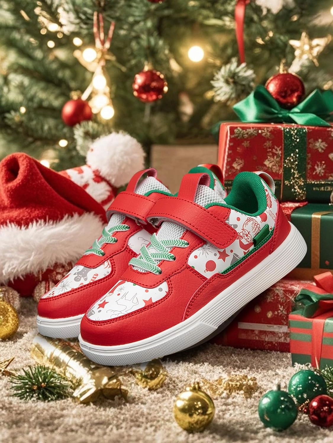 Boys and Girls Board Shoes Adjustable Hook and Loop Classic Low Top Kids Sneakers