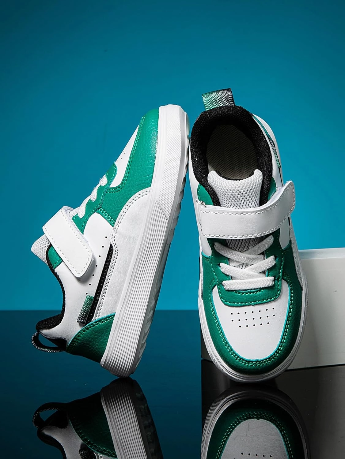Boys and Girls Board Shoes Adjustable Hook and Loop Classic Low Top Kids Sneakers