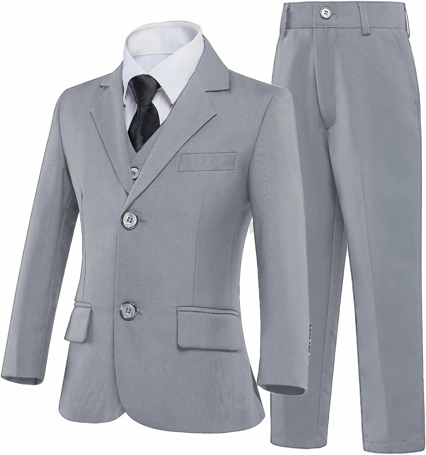 Boys’ Formal Suit 5 Piece Set, Toddler Tuxedos for Wedding, Suits for Teens Boy Dress School Clothes