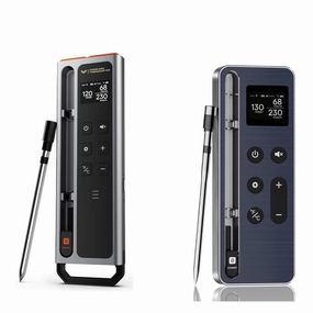 BQ06 & BQ02 Meat Thermometer, 800FT Long Range Bluetooth Cooking Thermometer, Food Thermometer for Remote Monitoring of Grill, Oven, Smoker, Air Fryer, Rotisserie, iOS & Android App