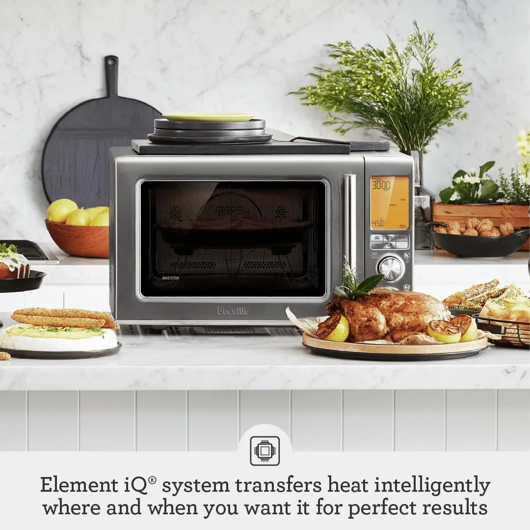 Breville BMO870BSS1BUC1 Combi Wave 3-in-1 Microwave, Air Fryer and Convection Oven, Brushed Stainless Steel
