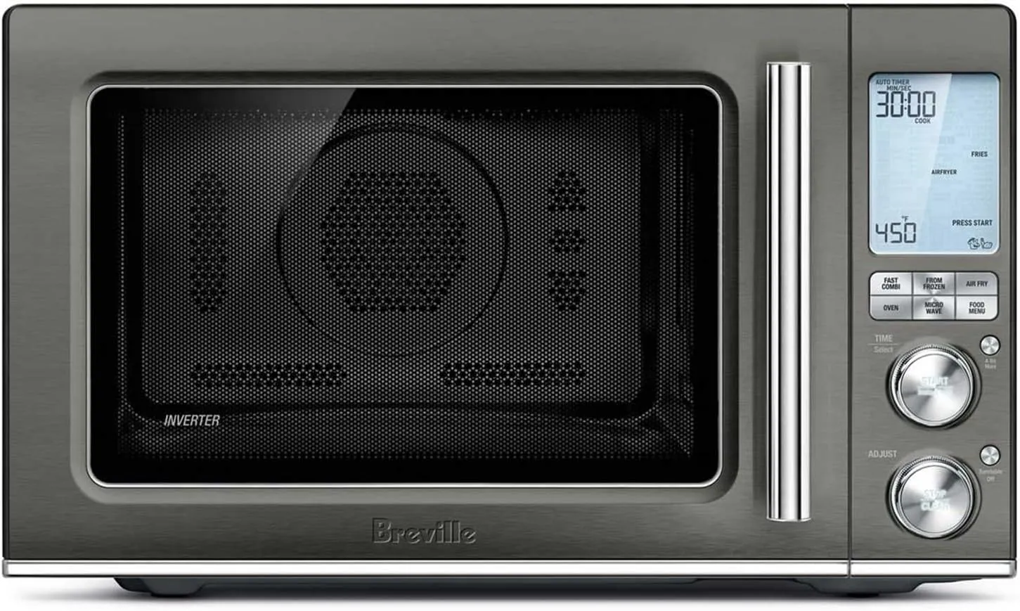 Breville BMO870BST1BUS1 Combi Wave 3-in-1 Microwave, Air Fryer and Convection Oven, Black Stainless Steel