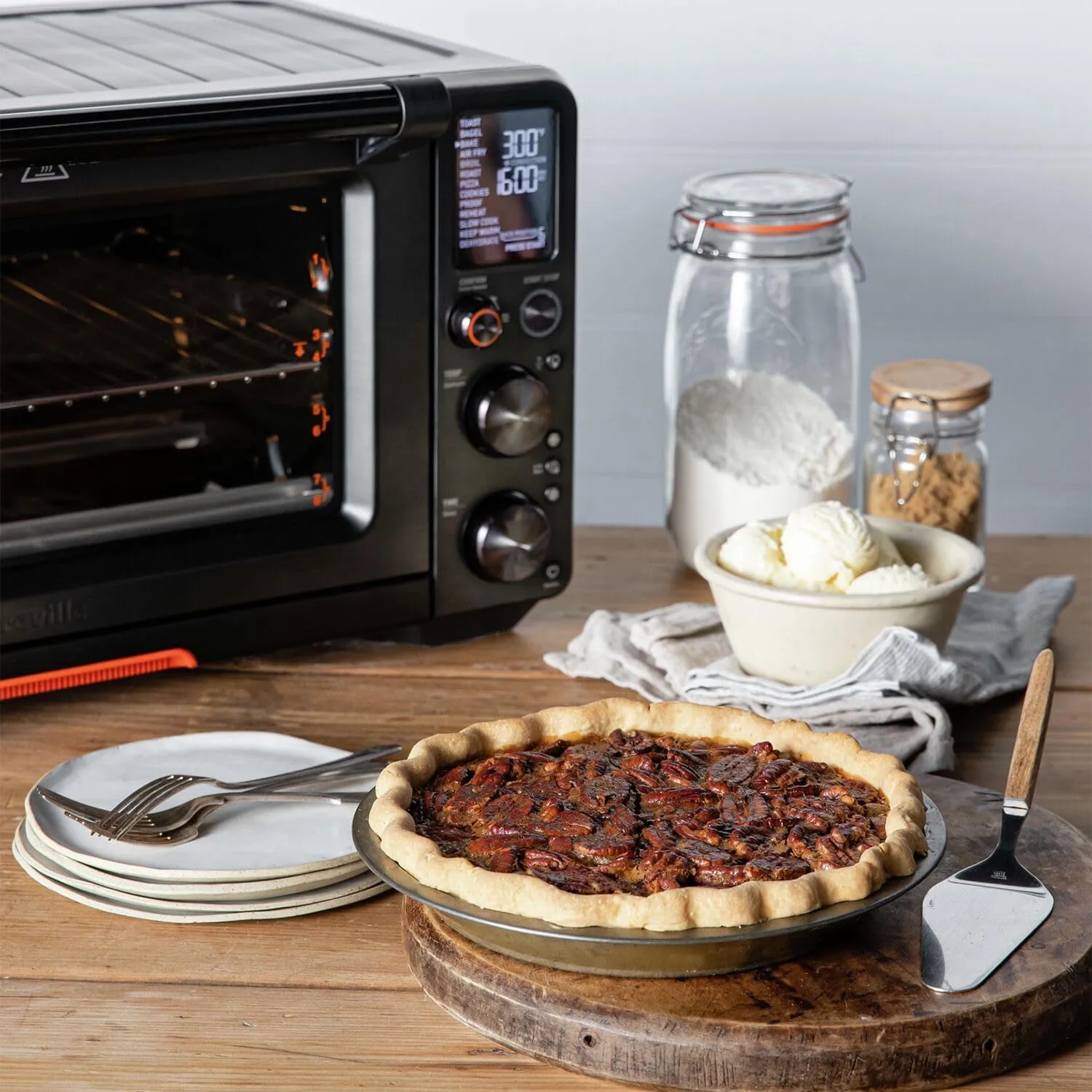 Breville BOV950BST Joule Smart Countertop Oven Air Fryer Pro, Black Stainless Steel