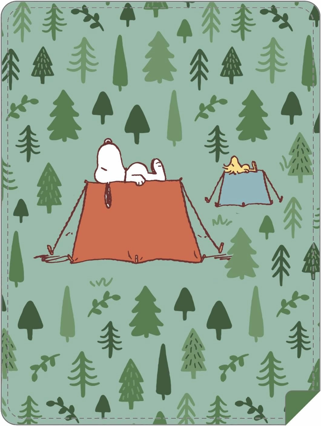 BRIEF INSANITY Plush Luxury Throw Blanket - Premium Ultra Soft Fuzzy Warm Double Sided Throw Blanket - Snuggle Butt Blankets - 44" x 60" Long Super Soft Cozy Blanket (Snoopy Camping)