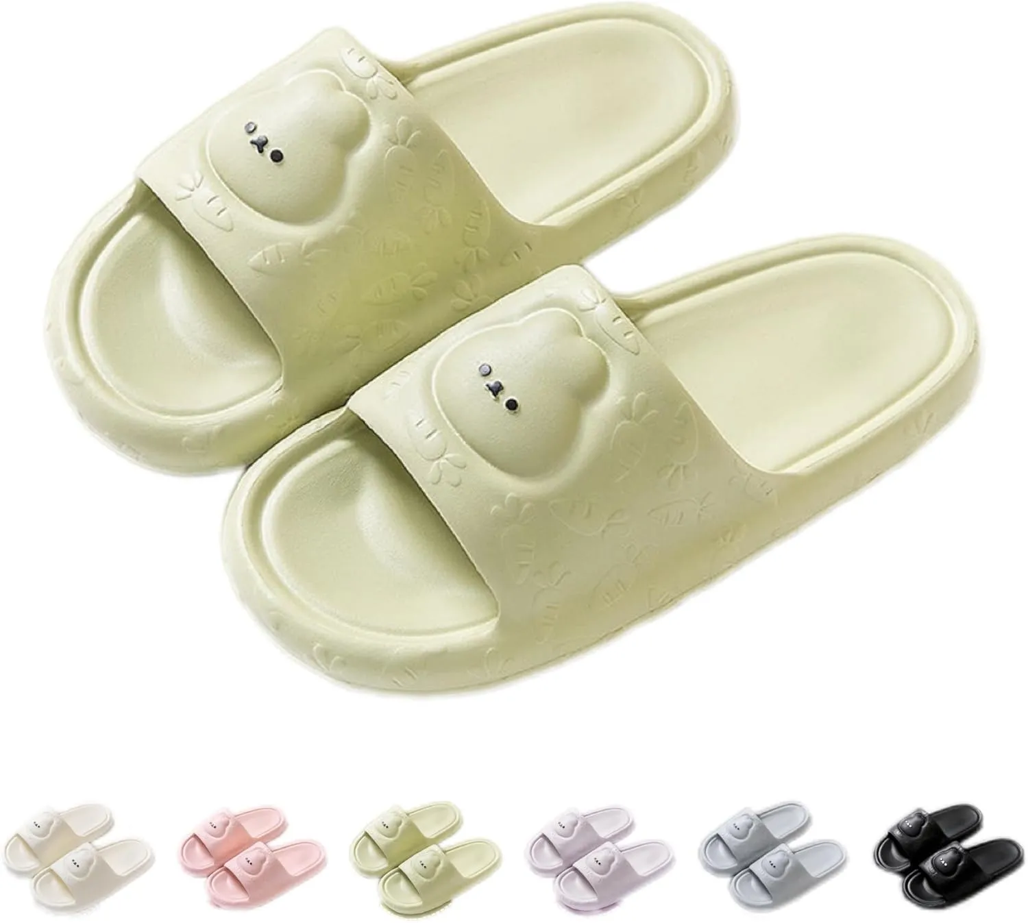 Bunny Slippers Bathroom Slippers Cartoon Ladies Summer Indoor Home Soft Sole Non-slip Thick Eva Slippers Can Be Worn Outside