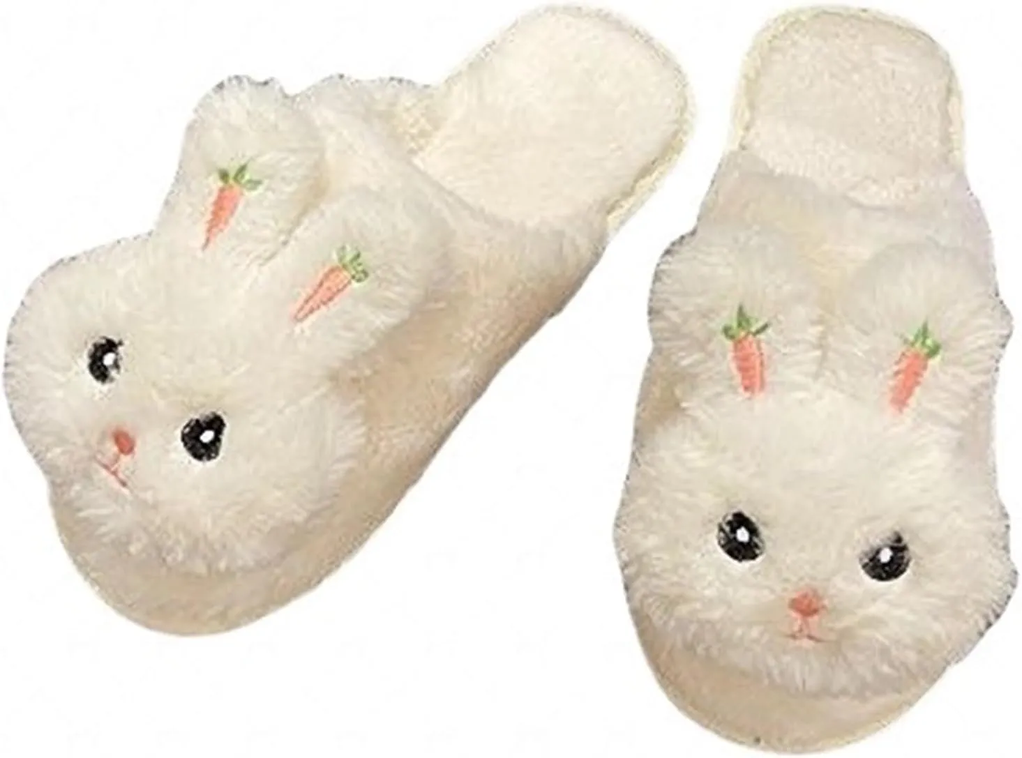 Bunny Slippers Funny Animal Slippers Bunny Indoor Warm Plush Slippers Cute Kawaii Cartoon Rabbit House Slippers Birthday Holiday Gifts for Girls Ladies