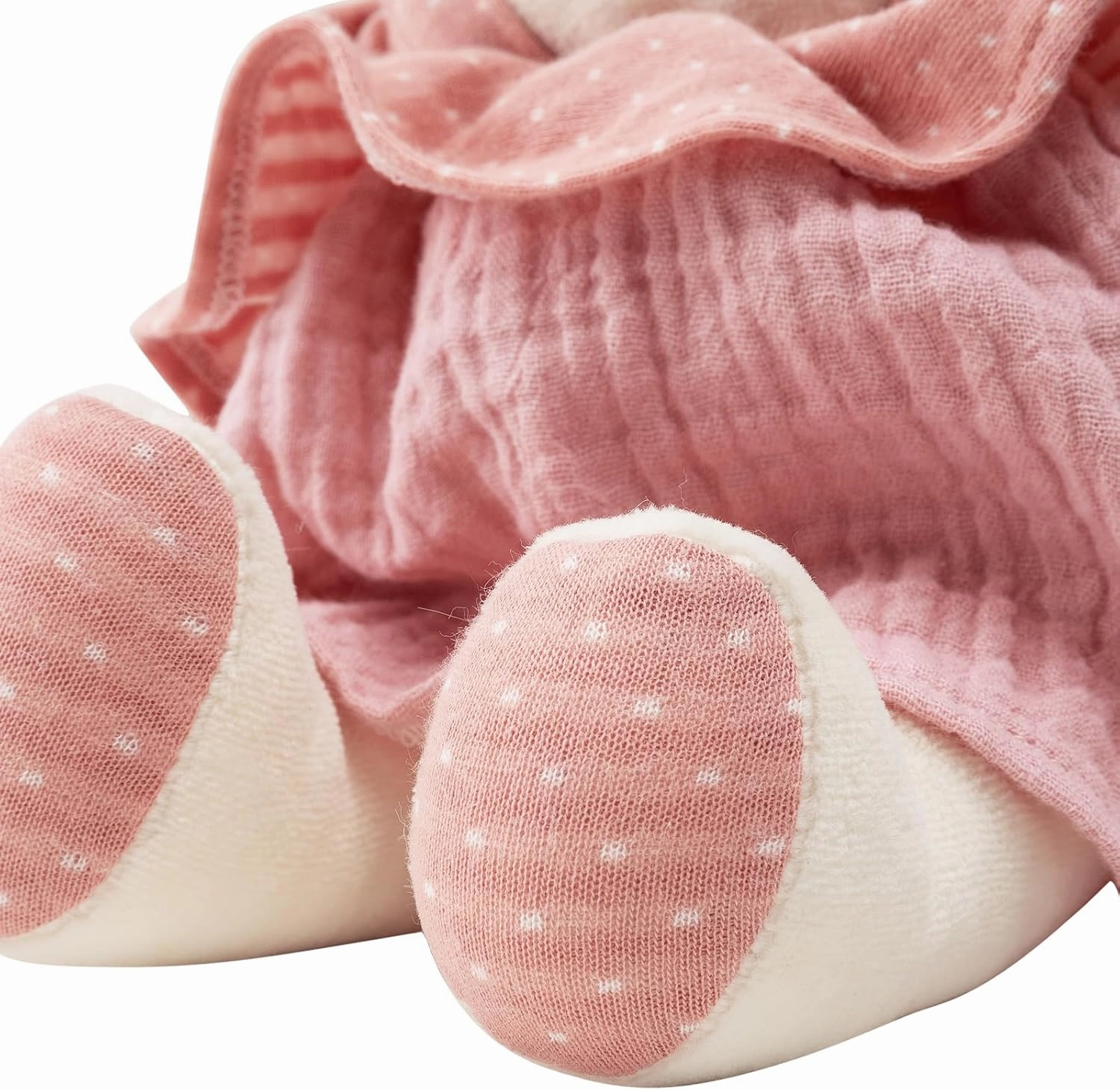 Bunny Stuffed Animal Organic Cotton Baby Plush Toys, 7" Easter Plush Bunny Soft Cuddly Toy for Babies and Toddlers