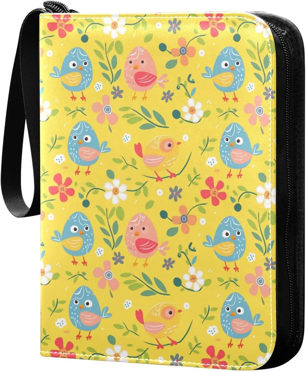 business card binder cards album display holder with double sided removable sleeves collectors for 400 cards Cute Cartoon Colorful Birds