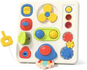 Busy Board Montessori Toys for Toddler Sensory Travel Toys Baby Fidget Board Early Activity Motor Skills Educational Toy for Toddler 2 3 4 5 6 Years Old