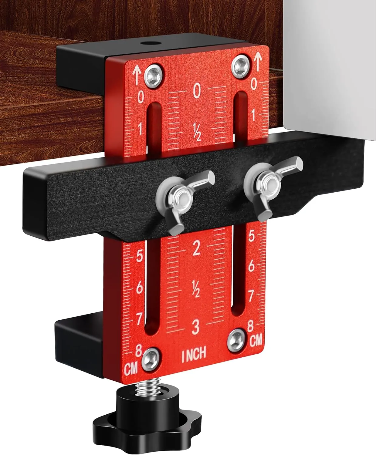 Cabinet Door Installation Positioner, Cabinet Door Mounting Jig for Easy Door Alignment, Cabinet Installation Tool for Hinge Mount, Cabinet Hardware Hinge Jig Clamps Up to 2 3/8"