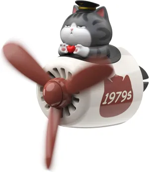 Cacacece Cute Cat Pilot Car Air Freshener - Creative Air Vent Clip Fragrance for Car, Long-Lasting Natural Perfume, Funny Automotive Decor