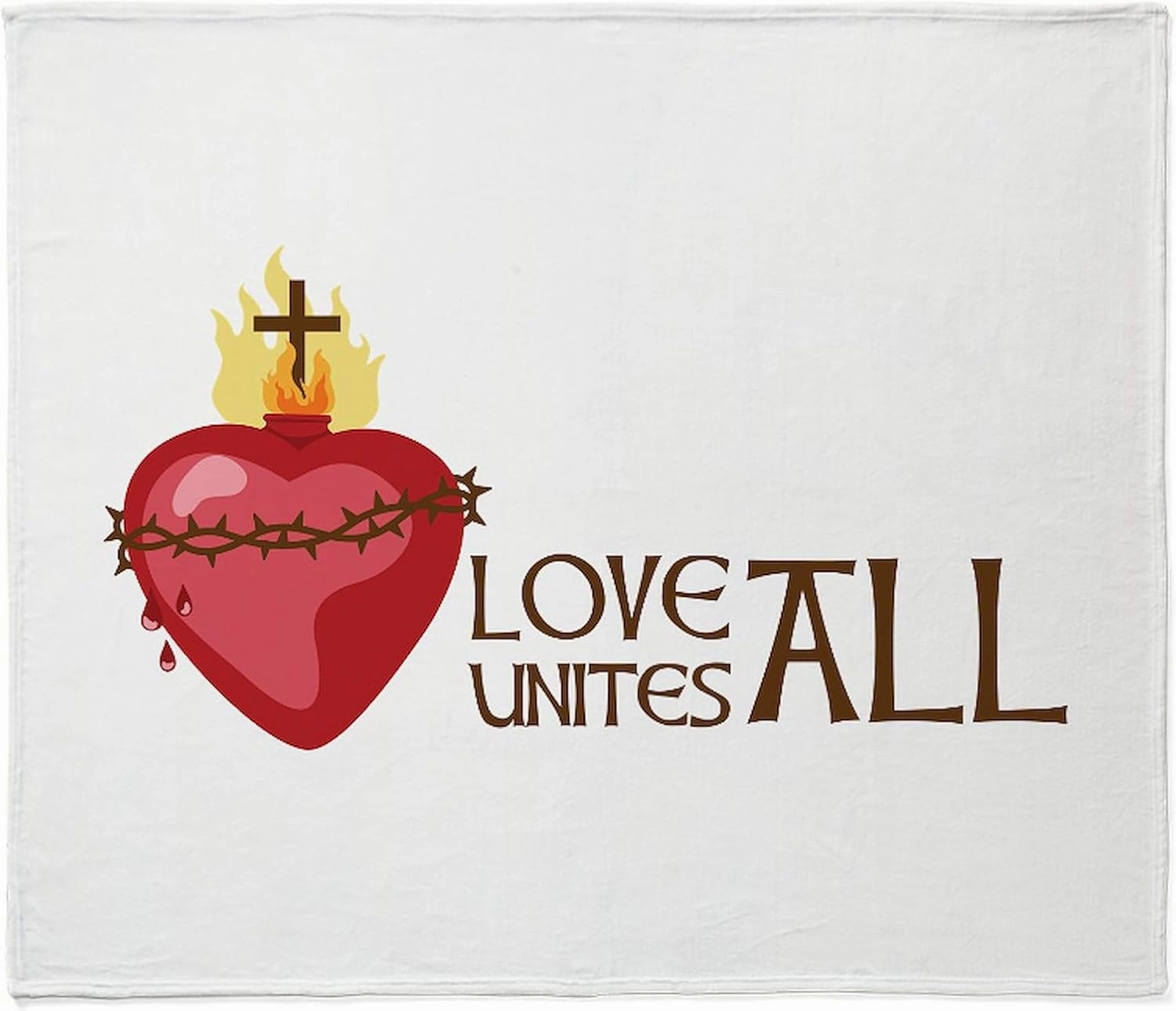 CafePress Love Unites All Throw Blanket Super Soft Fleece Plush Throw Blanket, 60"x50"