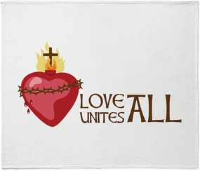 CafePress Love Unites All Throw Blanket Super Soft Fleece Plush Throw Blanket, 60"x50"