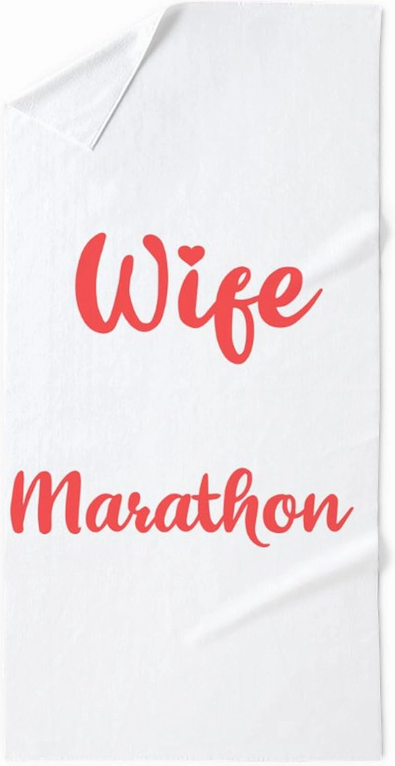 CafePress Wife Mom Half Marathon Runner Half Mar 30"x60" Absorbent, Soft Beach Towel