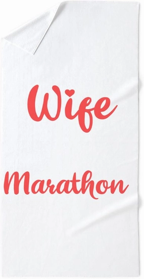 CafePress Wife Mom Half Marathon Runner Half Mar 30"x60" Absorbent, Soft Beach Towel