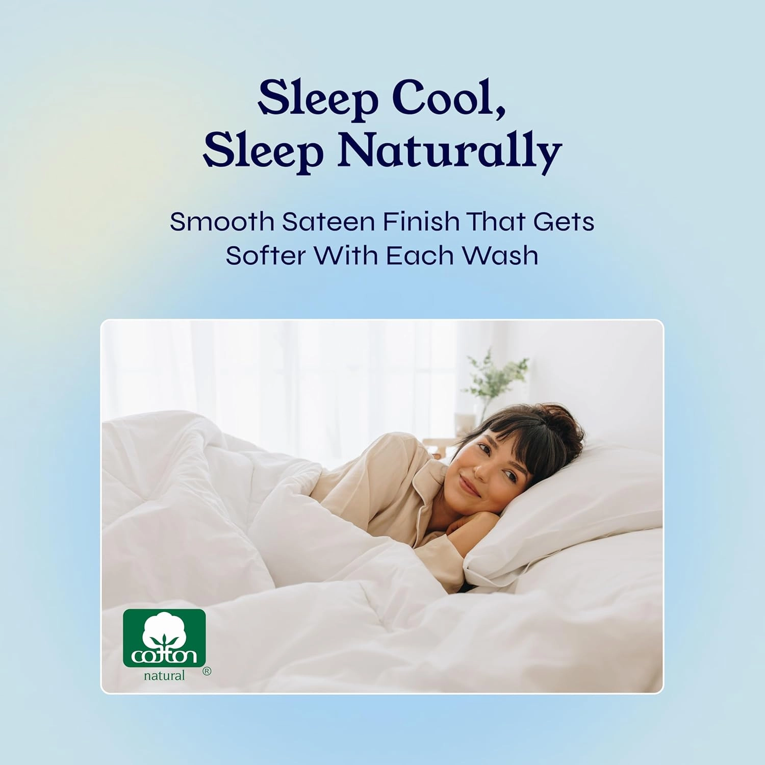 California Design Den Natural 100% Cotton Sheets, Twin Sheets Set, 400 Thread Count Sateen Bedding for Dorm Rooms & Adults, Deep Pockets with All Around Elastic, Cool & Durable - Indigo Dusty Blue