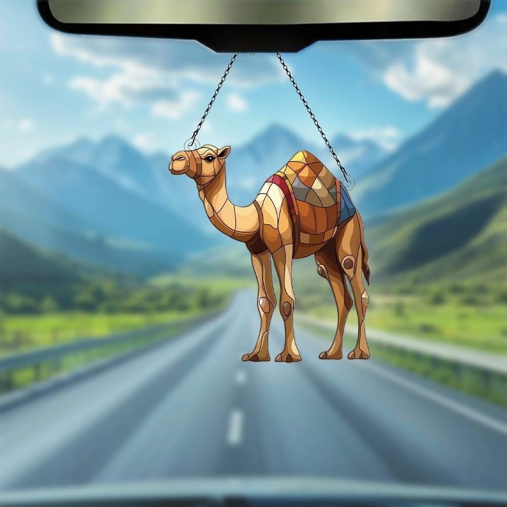 Camel Ornaments Acrylic Window Hanging - Gifts for Camel Lovers, Camel Gifts for Women Men - Camel Decor - Camel Christmas Decorations