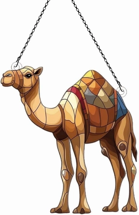Camel Ornaments Acrylic Window Hanging - Gifts for Camel Lovers, Camel Gifts for Women Men - Camel Decor - Camel Christmas Decorations