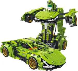 Car Building Blocks Toys for Kids Adult 2 in 1 Transform into Robot Building Kit Pull Back Sports Race Cool Car Technical Model Set for Boys Girls Age 6  (721 Pieces