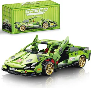 Car Building Set Technic-Style Speed Champions Building Set – 586 Pieces, Classic Sports Car Model for Kids and Adults Age 12-14-16, Fun Race Car Toy Set for Boys and Girls