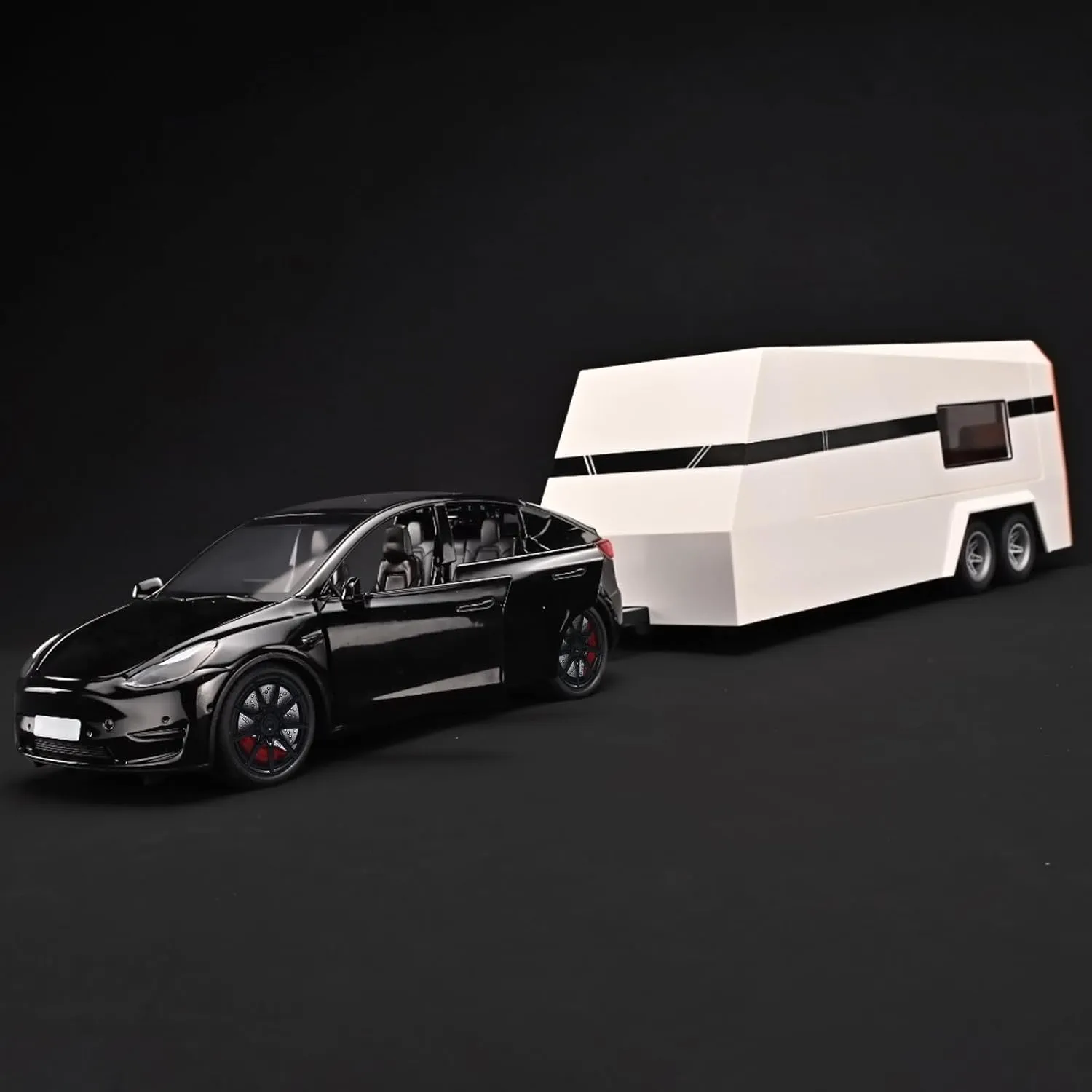 Car for Boys 1/24 Diecast Cars Y Toy Trailer,Die Cast Metal Y Toy Car,Metal Trailer Toys for Toddlers,Pull Back Cars with Light and Sound,Cars for Kids Ages 3-5（Black）