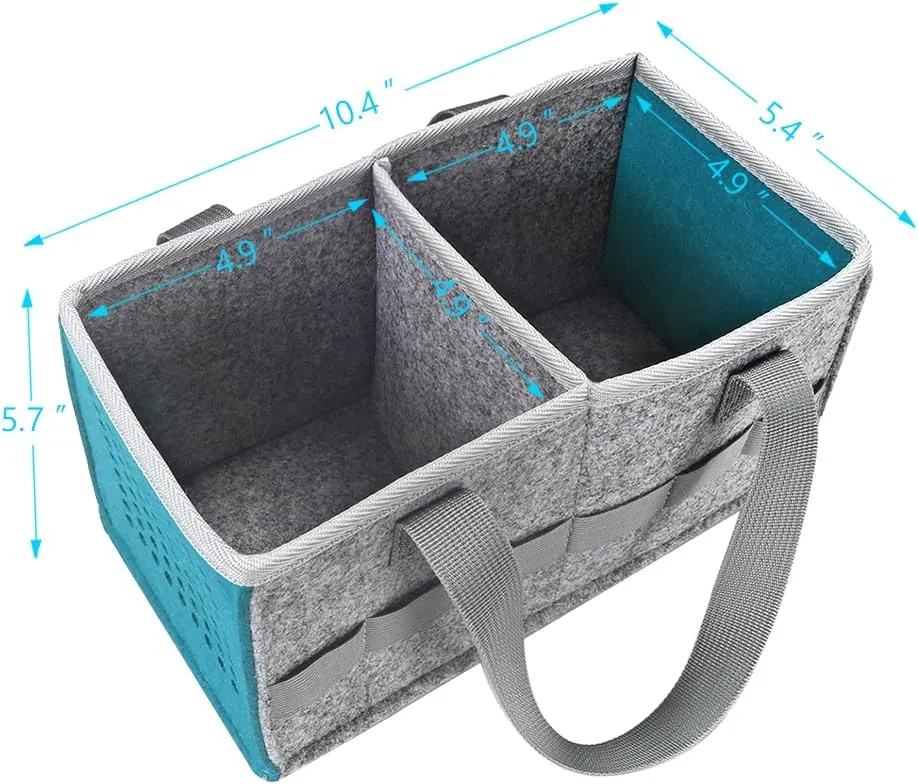 Carrying Case Travel Felt Bag Compatible with Toniebox Starter Set and Tonies Figurine (Gray Blue)