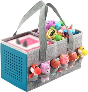 Carrying Case Travel Felt Bag Compatible with Toniebox Starter Set and Tonies Figurine (Gray Blue)