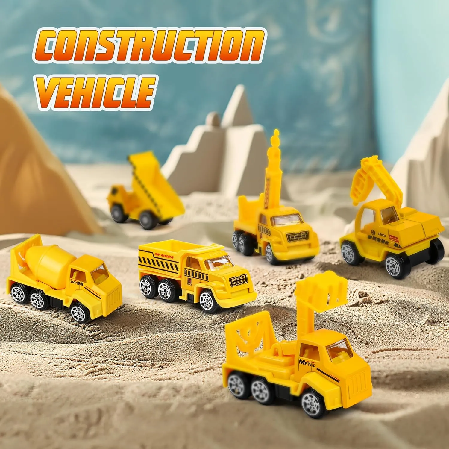 Carsky Truck Toy Cars for Toddlers Race Track Playset, 7in1 Construction Toys in Transport Car Carrier, Cars Toys Gifts for Age 2 3 4 5 Years Old Boys Kids