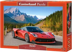 CASTORLAND 500 Piece Jigsaw Puzzles, Mountain Ride, Fast & Furious, Fast Cars, Landscape Puzzle, Adult Puzzle, Castorland B-52967