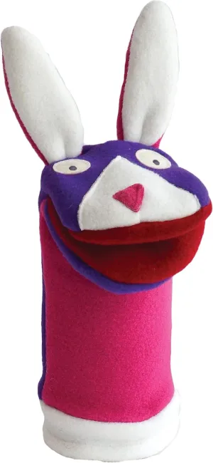 Cate & Levi - Fleece Hand Puppet - Handmade in Canada - Great for Storytelling (Bunny)