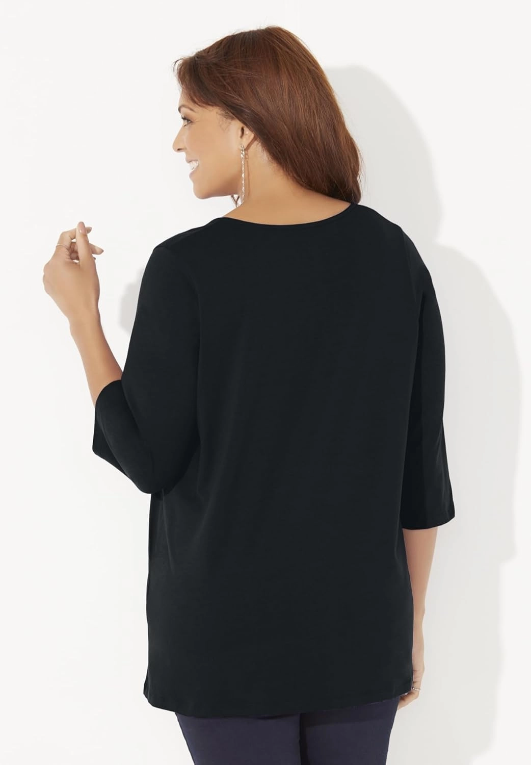 Catherines Women's Plus Size Suprema Studio Double-Ring Tee