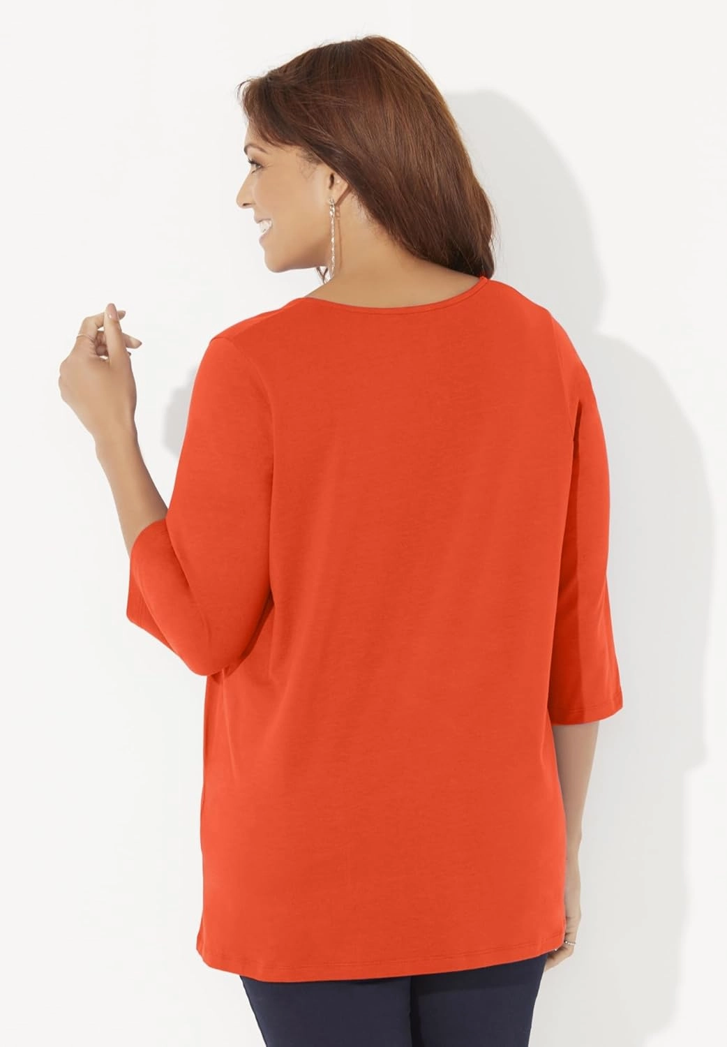 Catherines Women's Plus Size Suprema Studio Double-Ring Tee