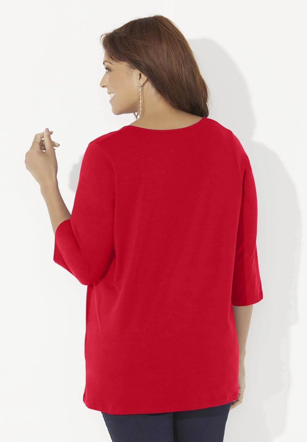 Catherines Women's Plus Size Suprema Studio Double-Ring Tee
