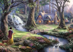 Ceaco - Disney - Thomas Kinkade - Snow White Discovers The Cottage - 1000 Piece Jigsaw Puzzle for Adults - Challenging Puzzle Perfect for Game Nights - Finished Size is 26.5 x 19