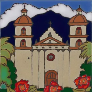 Ceramic Mission Tile - 6" x 6" - Santa Barbara