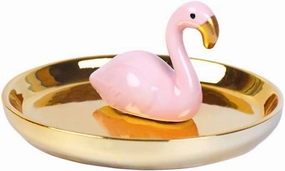 Ceramic Jewelry Tray with Gold Trim Bird Ring Dish Holder Porcelain Jewelry Dish Watch Trinket Engagement Ring Holder for Home Desktop Ornament GiftsGeNAZHPOitPicture 1