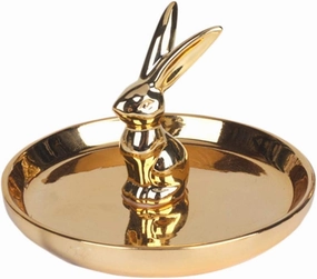 Ceramic Jewelry Tray with Gold Trim Bird Ring Dish Holder Porcelain Jewelry Dish Watch Trinket Engagement Ring Holder for Home Desktop Ornament GiftsGeNAZHPOitPicture 3