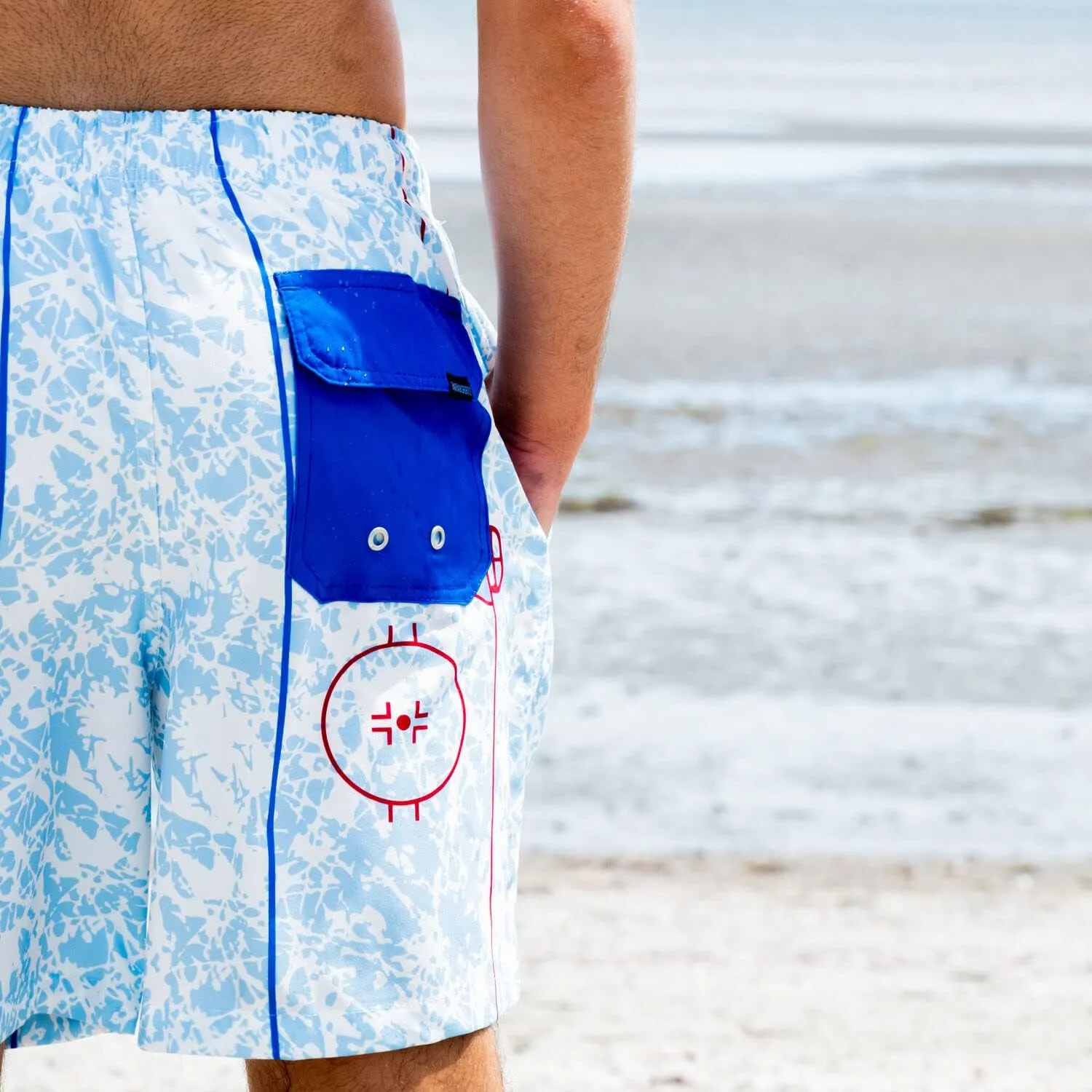 ChalkTalkSPORTS Hockey Swim Trunks | Swim Board Shorts | Youth and Adult Sizes