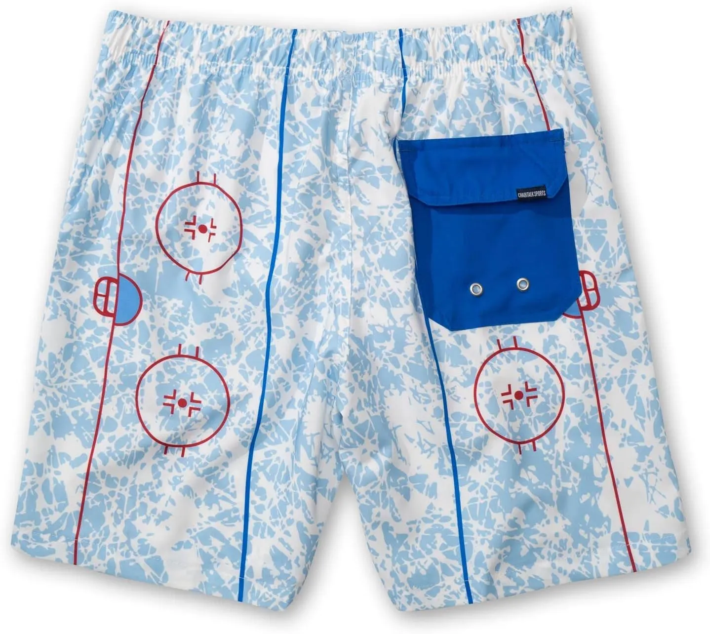 ChalkTalkSPORTS Hockey Swim Trunks | Swim Board Shorts | Youth and Adult Sizes