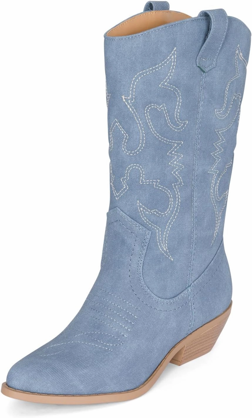Chariot & Co Ring Women’s Western Cowgirl Boots – Mid-Calf Style with 2” Heel in Multiple Colors