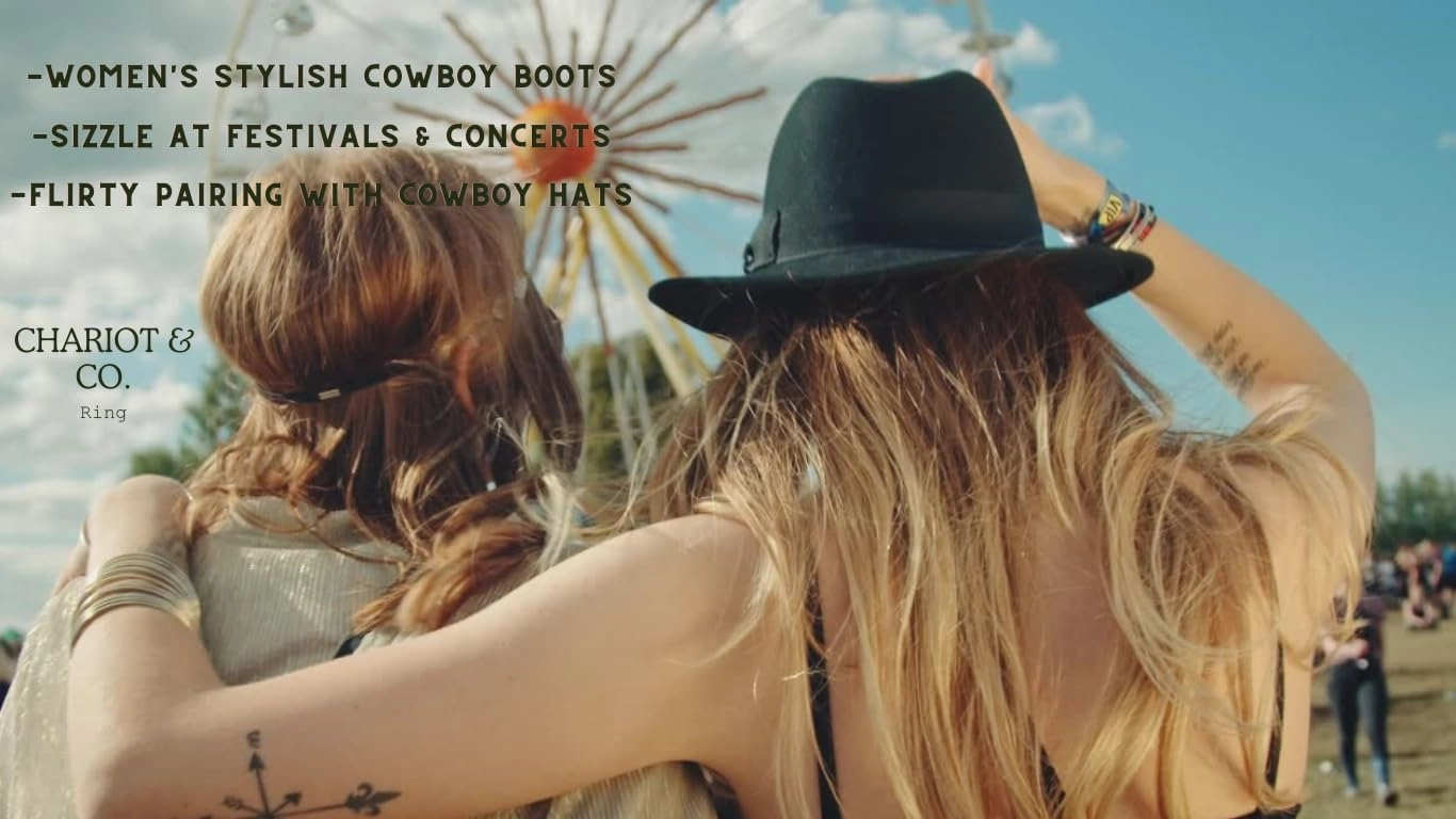 Chariot & Co Ring Women’s Western Cowgirl Boots – Mid-Calf Style with 2” Heel in Multiple Colors