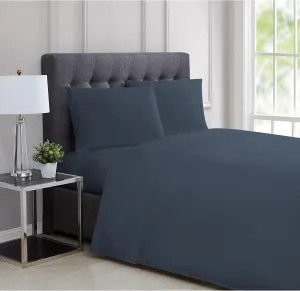 Charisma 310TC Sateen Blue Full 4 Piece Sheet Set