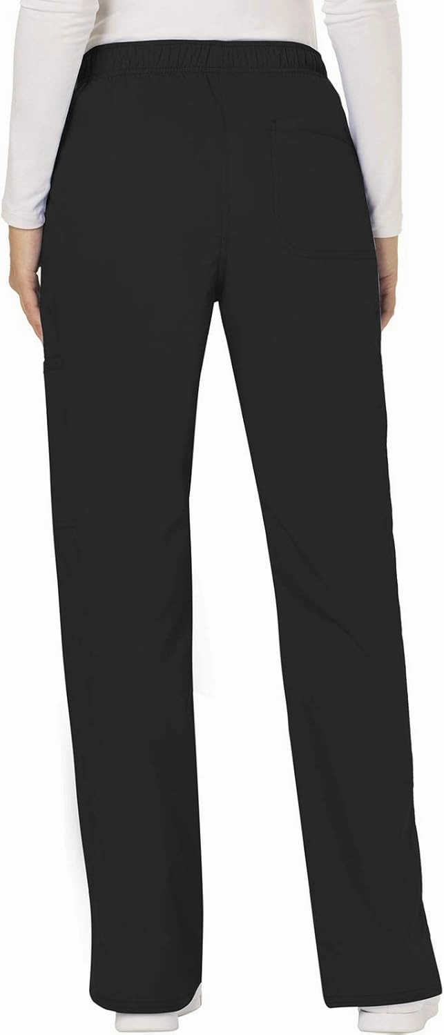 Cherokee Scrub Set For Women Modern Classic Fit 3 Pockets V-Neck Top WW620 with 5 Pockets Moderate Flare Leg Pant WW120