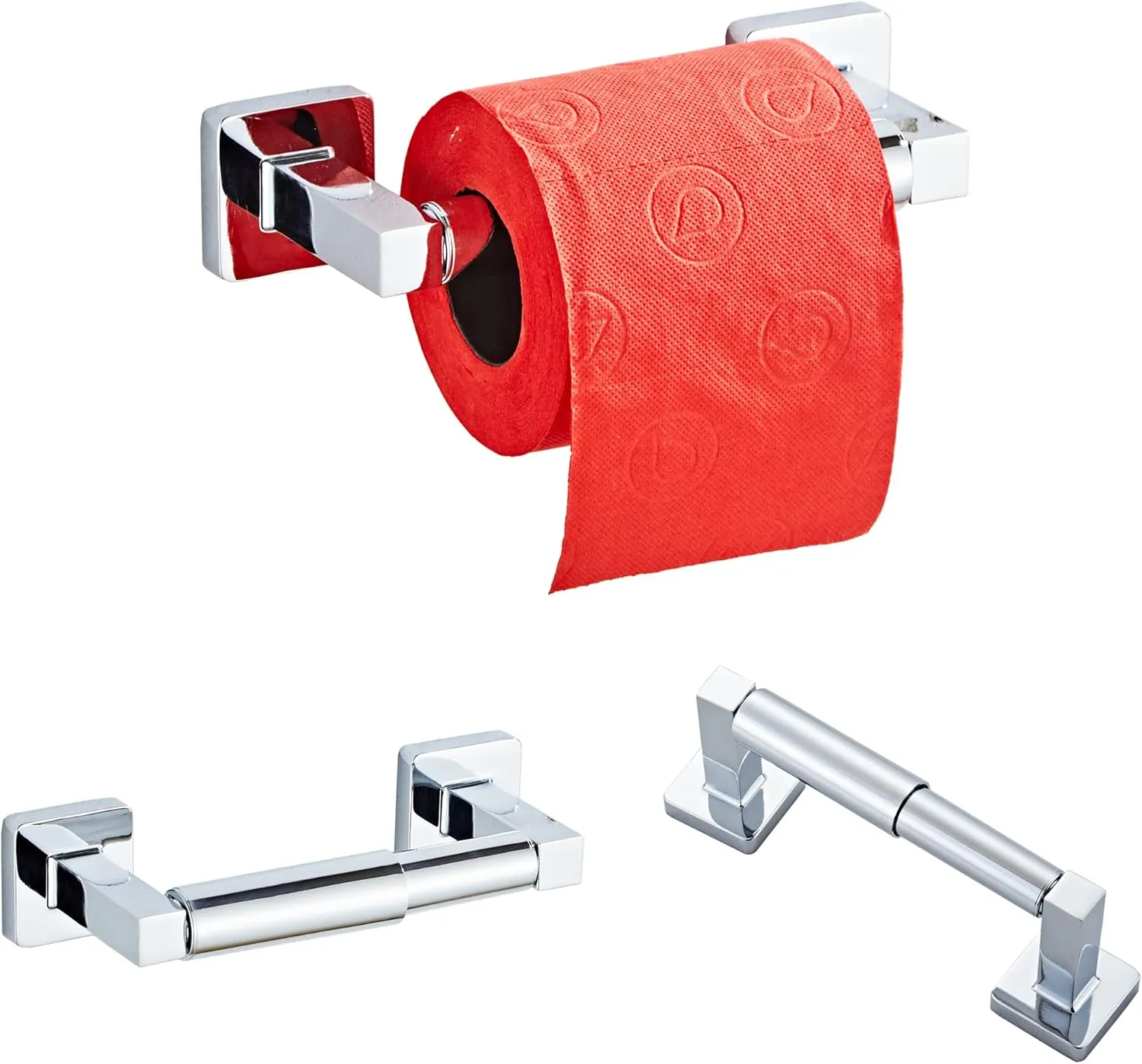 Chrome Bathroom Hardware Set 4 Pieces,Towel Bar Set Stainless Steel Wall Mounted, Includes 16In Hand Towel Bar, Towel Ring, Robe Towel Hooks,Toilet Paper Holder, Bathroom Towel Rack Set