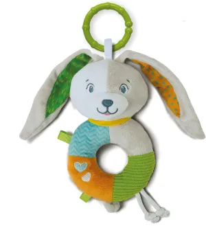 Clementoni - 17682 - Lovely Bunny Soft Rattle - Toddler Plush Toy, Early Years Toys, Infant Toys, New Born Soft Toys Gift, 100% Washable