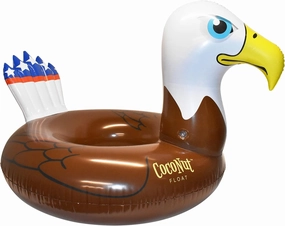 Coconut Outdoor Patriotic Bald Eagle Pool Float – Inflatable Pool Ring – Durable Long Lasting Lounge Tube and Water Toy – Fun Decoration for Parties, Events – Ages 8  Years