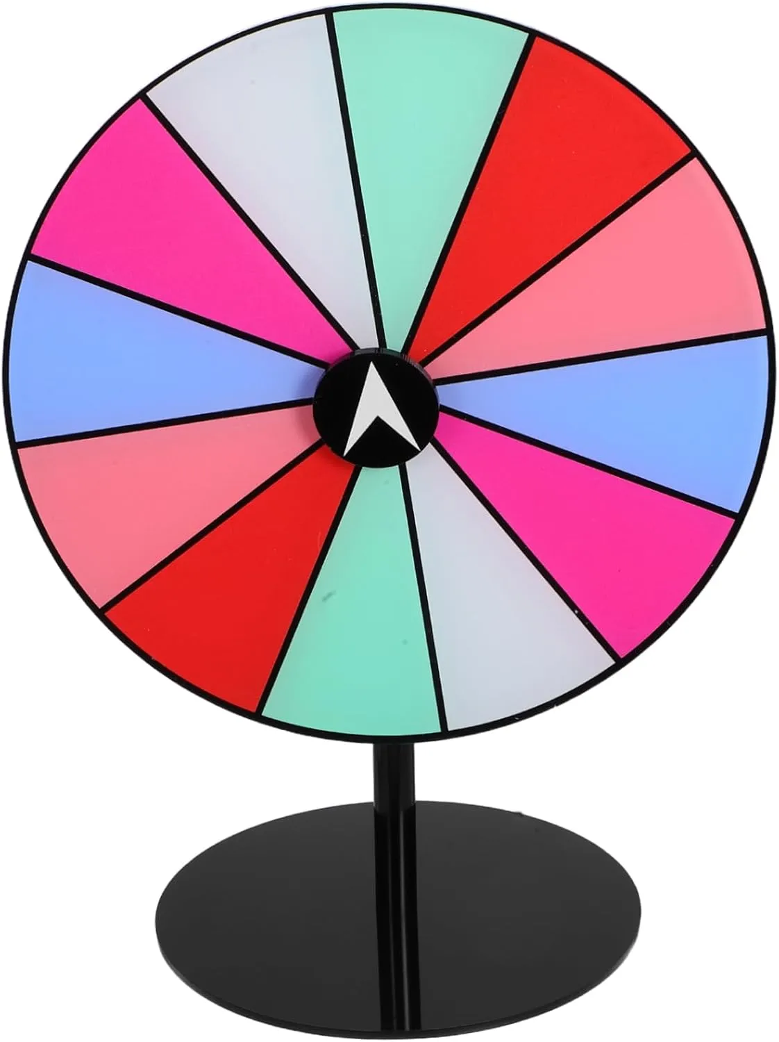 Colorful Spinning Prize Wheel for Parties Dry Erase Turntable with Stable Base Interactive Game for Events Easy to Transport Flexible Prize Options Encourages Team Bonding