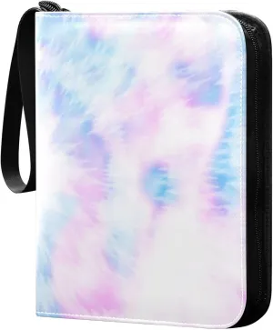 Colorful Watercolor Trading Card Protectors Holder Collectible Album for Sports Card Collection Storage 400 pockets Game Card Binder
