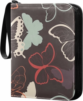 Colorful-butterflies-texture Trading Card Protectors Holder Collectible Album for Sports Card Collection Storage 400 pockets Game Card Binder