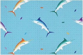 Colorful Marlin Fish Funny Jigsaw Puzzles Art Painting Picture Puzzle Personalized Game Gift for Women Men